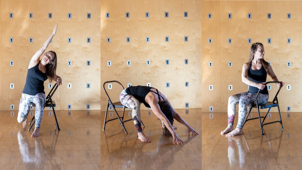 Stretch Into Fall: Three Chair-Supported Moves